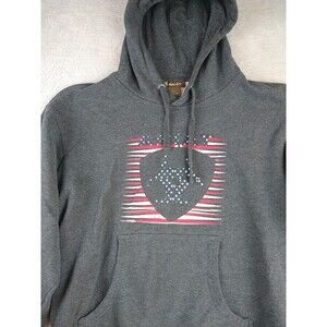 Ariat Women's Hoodie Hooded Sweatshirt  Size Small Americana Patriotic Gray